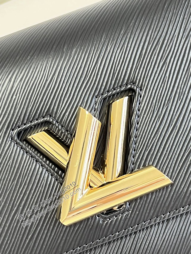 LV專櫃2023新款Twist中號手袋 M50282黑紅母子包 路易威登Epi皮革母子包鏈條肩背女包 dn1183